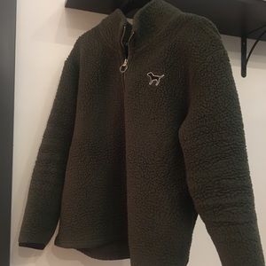 Victoria Secret Pink Quart Zip Sherpa Pullover